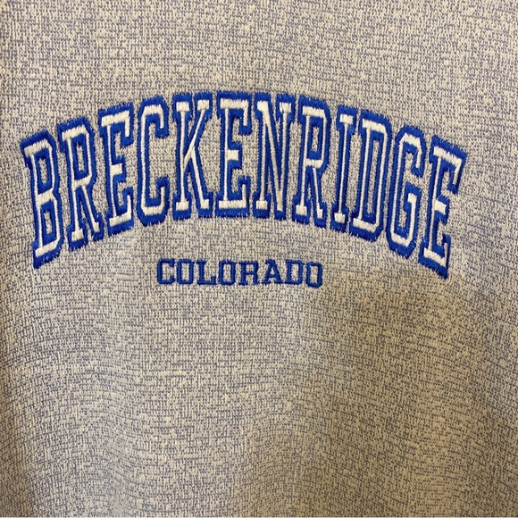 Crewneck Sweater in Blue with Ribbed Hem - Picture 2 of 5